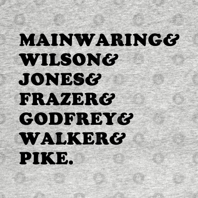 Dad's Army Mainwaring Pike Jones Frazer Godfrey by SonnyBoyDesigns